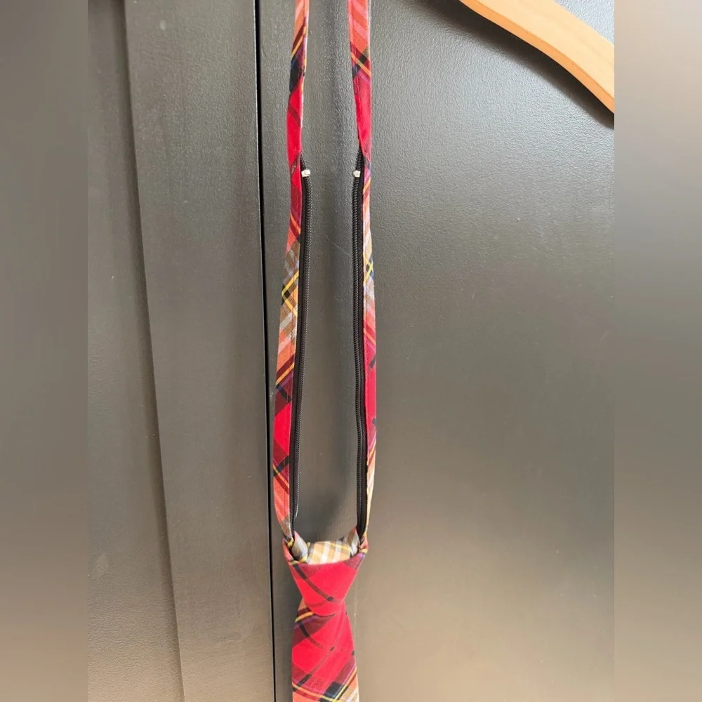 J. Crew | Crewcuts | Red Plaid Zip Tie | 52” Length | NWT